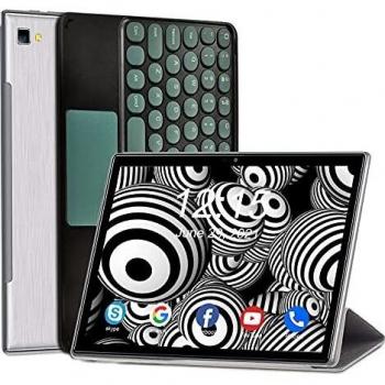 Tablet 10 Pulgadas 8 Core - 5G WiFi Rápido Tablets Android 10.0 4G LTE Tablets,6GB RAM 64GB ROM/512GB,5MP+8MP,Dual SIM, 6500mAh,GPS,Teclado Bluetooth,Funda para Tableta y Más Incluidos - Plata