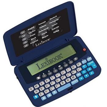 Lexibook Traductor Electrónico de Bolsillo 15 Idiomas, pantalla LCD retroiluminada, diccionario integrado, función de traducción en tiempo real, compatibilidad con 15 idiomas, diseño compacto y portátil