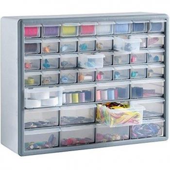 VonHaus Armario Organizador de 44 Cajones - Blanco/Gris