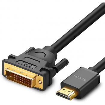 Cable Adaptador Ugreen DVI 24+1 Pin a HDMI FHD 60Hz 1.5m Negro