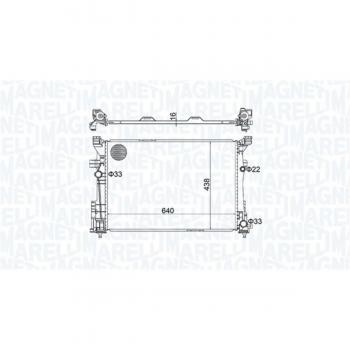 Radiador de motor MAGNETI MARELLI 350213158600, refrigeración del motor