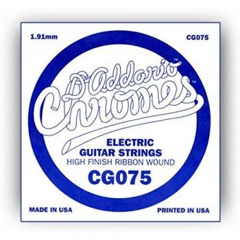D'Addario CG075 - Cuerda para guitarra eléctrica de cromo, 0.075