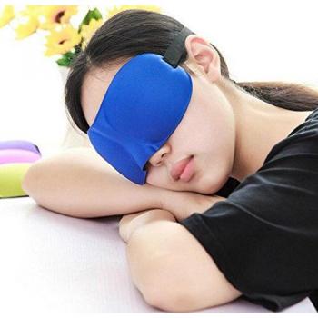Kingwin 3d estereoscópica Traval dormir ojo sombra máscara, poliéster, azul real, 22.5*9cm