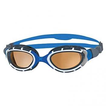 Zoggs Gafas de Natación Adulto Predator Flex Polarized Ultra Azul con Lentes Polarizadas Naranja