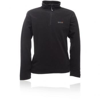 Regatta Mens Thompson Lightweight Half Zip Fleece Jacket - Black - Size XL