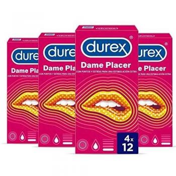 Durex Dame Placer Condones Estriados 48 Preservativos con estrias
