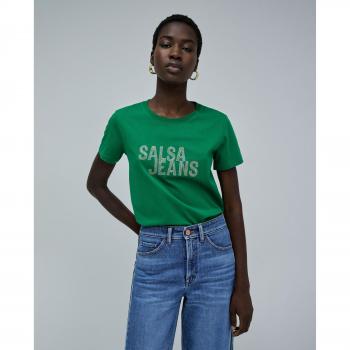 Camiseta de mujer Salsa Jeans 100% algodón de manga corta con logo