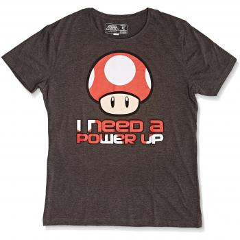 Super Mario Bros - T-Shirt Super Mario: I Need A Power Up Grey Men