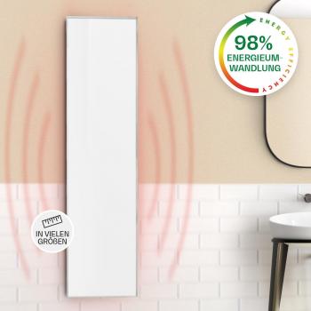 Calefactor de Infrarrojos Klarstein Wonderwall Air 36 - 120x30cm, 360W, Instalación en Pared, Mando a Distancia