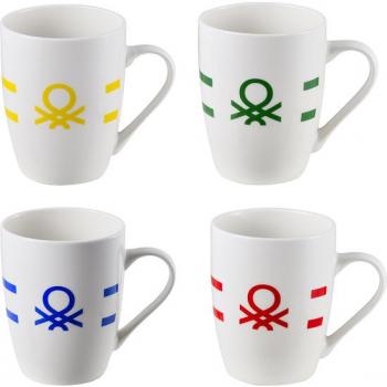 Set de 2 Tazas de Porcelana New Bone China con Logo Rainbow - Benetton
