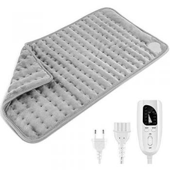 Laluztop Mantas Elèctricas Almohadilla Térmica, Calienta Rapida, 6 Niveles de Temp,4 Temporizadores, Cinta Ajustable, Superficie Suave para Lumbares, Espalda, Hombros, Abdome