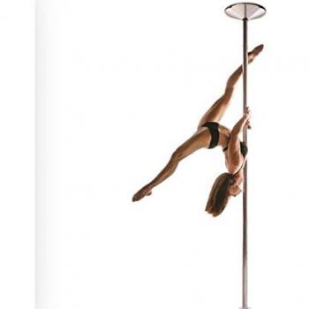 XPole XPert 45 mm Cromado - estático y Giratorio - Profesional Kit de Pole Dancing