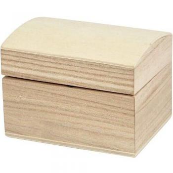 Caja de madera decorable 8x6x4,5 cm con cierre metálico