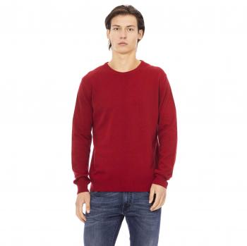 Baldinini Trend Red Wool Sweater - L