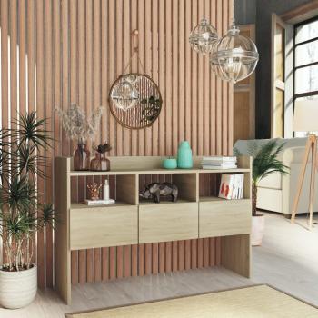 Gabinete de madera multicapa Sonoma Oak 105x30x70 cm Marrón