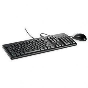 HP 672097-B33 - Pack de teclado y ratón USB, negro