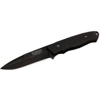 Cuchilleria Joker CF02 - Cuchillo de de combate, puño de fibra y nylon, hoja pavonada de 11,5 cm