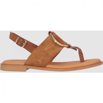 Sandalias planas de piel Chika10 - Musaka 01 Cuero/Tan
