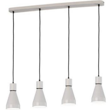 Lámpara Colgante Mantra Kos Blanco Lineal 4 Luces