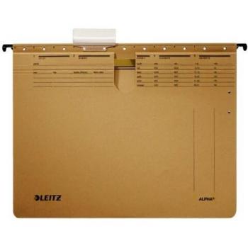 Hängehefter Alpha A4, Heftung Kaufmännisch, Cartón Natron 250g/m², Naturbraun