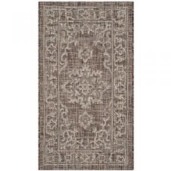 Safavieh Mirabelle Indoor/Outdoor Alfombra, Color marrón/Beige, 78 x 152 cm