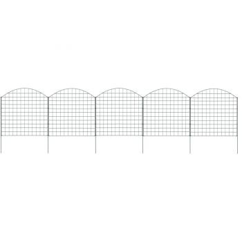 vidaXL Arched Garden Fence Set 77.5x78.5 cm Green