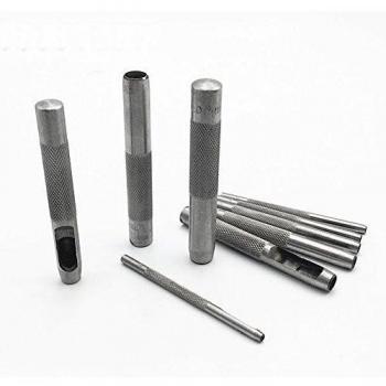 Hrph 9 Piezas Ronda perforadora puñetazo cortador reloj de la correa de banda de 2,5 mm-10 mm / Cuero Herramienta arte hecho a mano