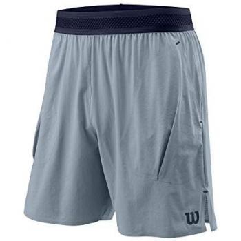 Wilson Hombre, M UL KAOS 7 SHORT, Pantalón corto de tenis, Nailon/Elastano, Gris