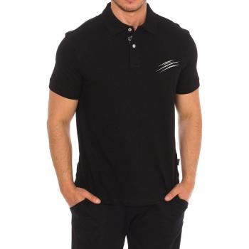 Plein Sport Men's Short-Sleeved Polo Shirt PIPS504 - Black Cotton, Size Medium