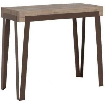 Consola extensible 90x40/196 cm Rio Small Premium Roble Nature estructura Óxido