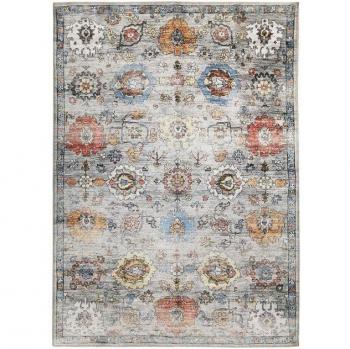 Alfombra efecto vintage con motivos ornamentales gris 160x230 THE DECO FACTORY OLD WAY