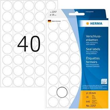 Herma 2257 - Lote de 640 pegatinas redondas