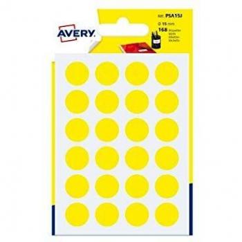 Avery AVE 168 ETIQU REDON AMARILLO 15MM PSA15J