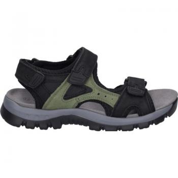 Cómoda Sandalia mujer Westland by Josef Seibel Avora-02 en nubuck negro, tres tiras ajustables, plantilla anatómica y acolchada, cómodo y ligero piso amortiguador, altura tacón bajo (1-