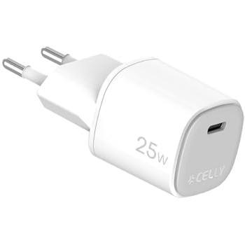 Cargador de Pared USB Blanco 25W para Dispositivos Móviles, Cámaras y Micrófonos Celly UPTC1USBC25WWH