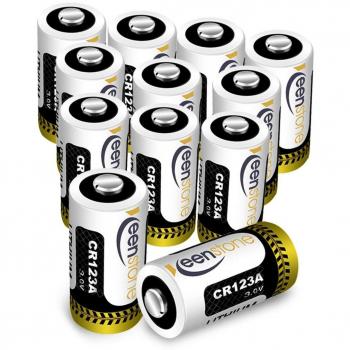 CR123A 3V Pilas CR17345 12 PCS, Batería de Litio 123 Keenstone 1400mAh Ideal para Linterna, Cámara Digital, Videocámara, Micrófonos, Medidor de Luz y Otros Dispositivos Electrónicos [No recargable]
