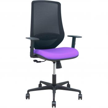 Silla de Oficina Piqueras y Crespo Mardos 0B68R65 Sincro Malla Negra Bali Lila con Brazo Regulable