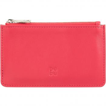 Dudu - Tarjetero pequeño de mujer de piel con cremallera, titular de tarjeta de crédito unisex, cuero, cartera delgada, 4 compartimentos para tarjetas