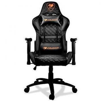 COUGAR Gaming Armor One Black Silla de Juegos, Imitación Cuero, Negro, Medio