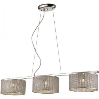 Lámpara colgante de techo Spring Lighting BRIGHTON con 3 luces de plata, tipo G9