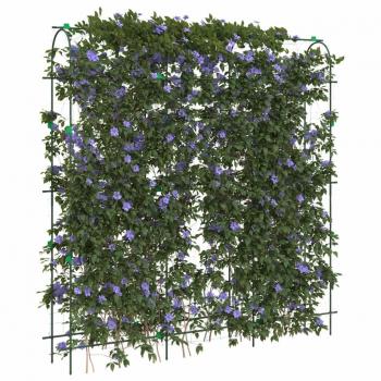 Postes de jardín para plantas trepadoras U-Frame Steel 2 piezas, acero verde, diseño enrejado