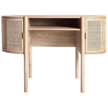 Escritorio de Madera DM en Color Natural y Marrón de 120x61x80cm