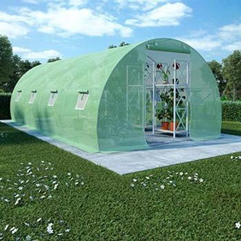 vidaXL Invernadero con Cimientos Acero 18m² 600x300x200 Invernáculo Jardinera