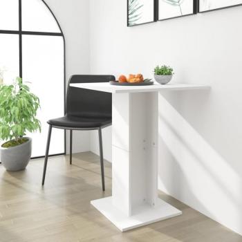 vidaXL Bistro Table White 60x60x75 cm Engineered Wood
