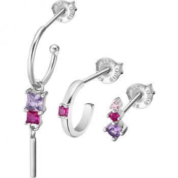 Conjunto Lotus Silver Trendy LP3569-6/2 Plata con Circonitas