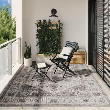 Alfombra de Piso VidaXL Diseño Vintage ARBIZU 240x340 cm Color Rosa, Multicolor, Gris Claro para Sala de Estar, Dormitorio y Habitación
