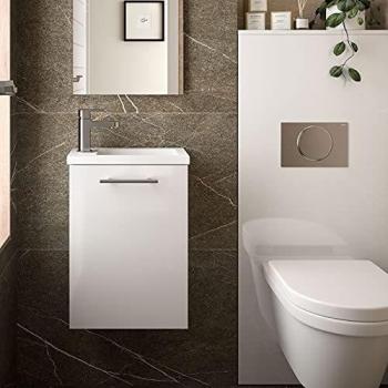 Salgar Micro Conjunto Mueble de baño, Tableros de partículas, Blanco, Extra Grande