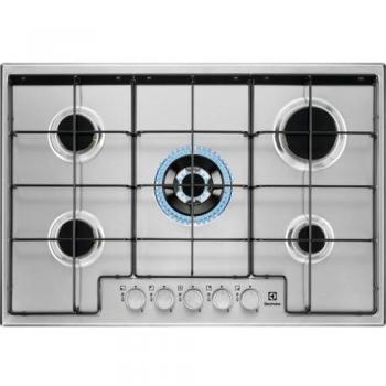 Electrolux EGS7534X Encimera de Gas Integrada 75 cm con 5 Fuegos en Acero Inoxidable
