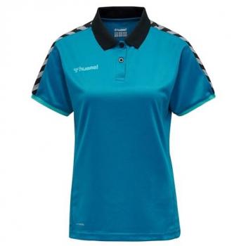 Hummel Polo De Manga Corta Authentic Functional Femenino, Celestial, S