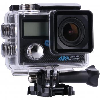 NK-AC3222-PDP Cámara Deportiva NK 4K de 16 MegaPixels, Sensor Sony IMX078, Pantalla LCD 2 Pulgadas a Color, Color Negro